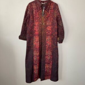 Soft Surroundings Icons Bedouin Duster Jacket Embellished Size M NWT 2EL14